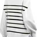 Lylinan Cozy Oversized Sweater for Women Side Slit Knit Pullover Crewneck Top for Fall Winter Outfits XS-XXL (White, M)