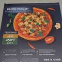 Pizza Pan - 14 Inch Nonstick Pizza Pan for Oven with Widen Handles for Cooking, Baking, and Grilling - Durable, Even Heating, Long-Lasting Kitchen Cookware (1, Black)