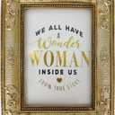 Antique Gold Frame 5x7 Tabletop & Wall Display Ornate Vintage Floral Picture Frames 5 x 7 with Silver Embossed Flowers