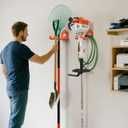 reliahom Garage Organization Weed Eater Hanger, Heavy Duty Garden Tool Organizer Trimmer Rack for Hedge Trimmer, Garden, Garage Wall, Shed, 1 Pack