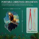 AVERXO Lion Ornaments for Christmas Tree - Suncatcher Animal Christmas Ornaments 2025 - Lion Ornament for Xmas Wildlife Decor, Animal Lovers Gifts for Women Men, Lions Gifts for Friend Kids