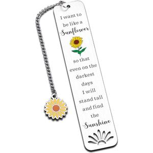 Christmas Stocking Stuffers for Woman Sunflower Bookmark, Sunflower Gifts for Women Girls, Sunflower Stuff Inspirational Gifts for Women Valentines Gifts for Her, Get Well Gifts Graduation
