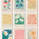 Flower Market Poster Set of 6, Abstract Flower Market Wall Art Prints, Vintage Colorful Floral Wall Art Decor, Boho Room Decor8x10inch, Unframed)