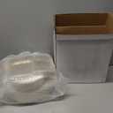 YOUBET 125PCS Scalloped Plastic Plates - Ivory Scalloped Disposable Plates - Gold Plastic Dinnerware Set Include 50 Plates, 75 Gold Silverware for Party & Wedding