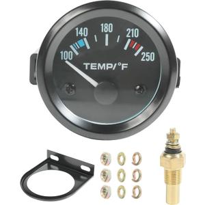 Water Temp Gauge,2" 52mm Water Temp Gauge,100-250 Temperature Gauge for Car,Car Accessories Car Temperature Gauge with Led Backlight Water Temp Gauges,Use for Cars Trucks Vehicles Ships
