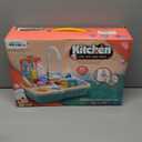 Play Sink with Running Water,Electric Dishwasher Playing Toy Play Sink for Kids 3-5 with Upgraded Faucet,Pretend Role Play Kitchen Sink Toys Set Gift for Girls Boys