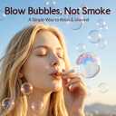 Bubble Blower Set, 2 Pack Inspired Novelty Bubble Wands with Refillable Bottles, Portable Stress Relief Toy for Adults, Desk, Party, Festival & Outdoor Fun