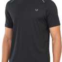 NORTHYARD Men's Athletic Running T-Shirts Workout Lightweight Short Sleeve Performance Shirts Top Tee (XX-Large, Black)