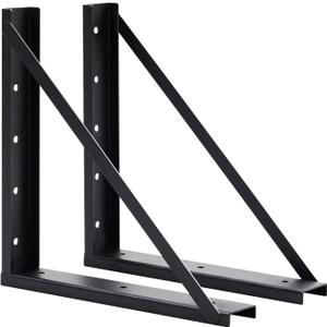 Underbody Steel Mounting Brackets,24 x 24 Inch Truck Tool Box Mounting Kit, with Screws Spacers and Sleeves - 2 PCS