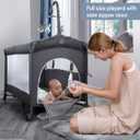BabyBond Baby Bassinet Bedside Crib, Pack and Play with Sheet, Diaper Changing Table and Music Mobile from Newborn to Toddles, Portable Large Playard
