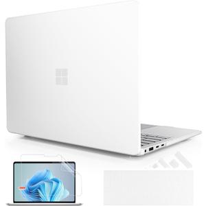 Case for Microsoft Surface Laptop 13.8 inch (Model 2036), 2024 Windows 11 Copilot+ PC, 7th Edition Touchscreen Display, Plastic Hard Shell Case with Keyboard Cover, Matte Clear