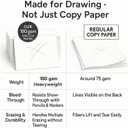 180g Thick Sketch Paper 70% Pure Wood Pulp 8.5x11 120 Sheets for Drawing & Art Creation