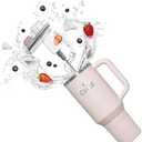 Cirkul 40oz. Cherry Blossom Stainless Steel Tumbler with Handle, All-Day StrawSip™, Double-Wall Insulated