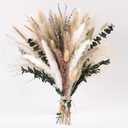 Bpole Dried Pampas Grass Bouquet - 92 Pcs 11-13 inch Pampas Grass Decor with Bunny Tails, Eucalyptus & Lavender Dried Boho Flowers for Vase Wedding Home Table Decor, Rustic Farmhouse Party