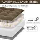 TANYOO Recliner Cushion for Elderly - Patented Dual Seat Cushion for Sagging Recliner Replacement Booster Cushion for Easy Get Up from Chair, Sofa & Couch, Relieves Long-Sitting Pain 20x20x5 Brown
