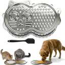 Heavy Duty Stainless Steel Lick Mat for Dogs & Cats - 15"10" Large Metal Dog Licking Mat, Chew Proof Slow Feeder Mat with Suction Cups for Puppy & Cat, Dishwasher Safe, Whisker-Friendly