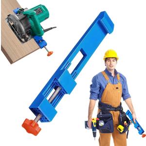 Adjustable Cutting Machine Base Guide, Clamp Circular Saw Guide New Electric Circular Saw Milling Positioning Clamp Precision Wood Cutting Guide Fits 4-6Inch Saw Bases for Precision Cutting (Blue)