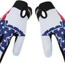 Motocross Dirt Bike Gloves for Men Women Finger Touchscreen Motorbike Gloves for BMX ATV MTB Riding Off Road Racing Sports Cycling Glove (White Blue)