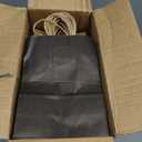 200Pcs Paper Bags 5.8x3.2x8.3'',Gift Wrap Black Bag with HandlesSmall Paper Bag (Black)