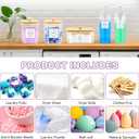 FEXIA 3+2 Pack Laundry Pods Containers and Dryer Sheet Holder with Laundry Detergent Dispenser Laundry Room Organization Storage Containers with Lids and Labels for Scent Booster,Powder,Pods