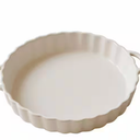 10 x 2 in. Deep Ceramic Pie Pan w/ Dual Handles for Baking Pies Quiches Tarts Lead Free Oven Microwave Dishwasher Safe