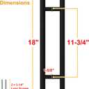 Matte Black Round Barn Door Handles 12"/16"/18"/24"/36"/48"/59'', Pull Push Long French Door Handle Double Sided, Large Front Exterior Shower Door Pull Handles