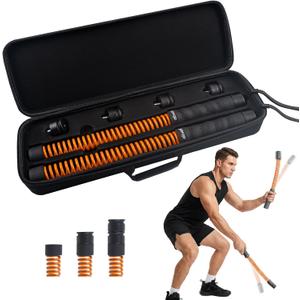 ATIVAFIT Ropeless Battle Rope for Home Gym, Adjustable Resistance Cordless Battle Ropes with 4 Weight Blocks & Storage Case, Full Body Workout Equipment for HIIT, Cardio & Strength Training for Men & Women