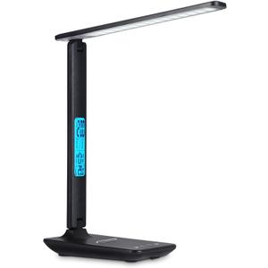 LED Desk Lamp with Wireless Fast Charging, 3 Colour temperatures and 5-Speed dimming, USB Charging Dimmable Reading Lamp Desk Lamps Office (Color : Black, Size : 10w)