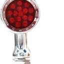 Red CNC Motorcycle Bullet LED Turn Signal Lights Blinker Indicator Front Rear Tail Light Compatible with Harley Honda Yamaha Suzuki