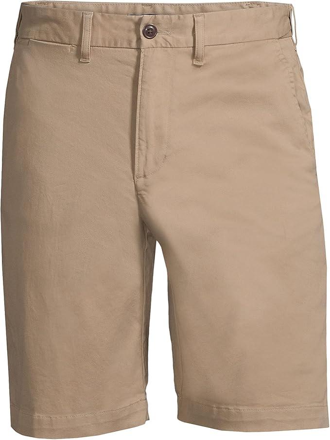 Lands' End Men's Comfort Waist Pleated 9" No Iron Chino Shorts
 size 14
