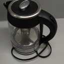 MegaChef 1.8Lt. Glass Body and Stainless Steel Electric Tea Kettle with Tea Infuser (Model 2)