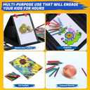 All in One Art Supplies, Art Kit Includes Origami & Paper-Cutting Crafts, Easel, Colored Pencils, Crayons, Drawing Book, Coloring Book, Watercolor Markers and More, Art Set for Kids Girls Boys, Black