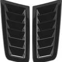 Bediffer 2Pcs Universal Bonnet Air Vents Engine Hood, Air Intake Cover, Car Exterior Parts for Focus RS MK2 (Glossy Black)