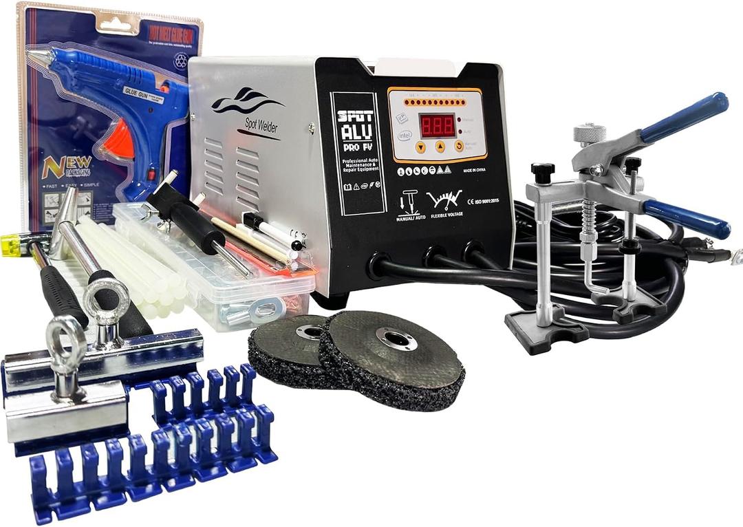 110V 120000UF Aluminum SPOT Welder Machine,Spot Welder Dent Puller, Vehicle DENT Puller,M4/M5/M6 Stud Welder Machine for CAR Body DENT REPIAR Shops (F6100)