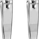 2 PCS Metal Slanted Edge Nail Cutting Clippers Pedicure Manicure Tool Slanted Tip Cuticle Nail Clipper Cutter Nail Clipper Cutter Pedicure Manicure Tool