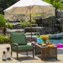 Arden Outdoor Deep Seat Cushion Set (2-Pack), 24 in x 24 in, Weather-Proof, Rain-Proof, Fade Resistant Patio Cushion for Chair, Sofa, and Couch Bright Moss Green Leala