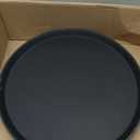 Zopeal 8 Pieces Black Round Restaurant Serving Tray, Plastic Non Slip Surface Food Meals Server Tray with Raised Edges for Home, Kitchen, Restaurant, Cafeteria, Bar (11")