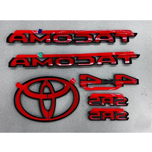 Emblem Overlays 6Pcs Compatible with 2016-2023 ABS Plastic Badge Emblems Overlay 0429 with Strong Adhesive Matte Black