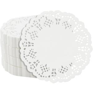 Juvale Paper Doilies - 4-Inch White, 1000 Pack - Round Placemats & Disposable Paper Placemats with Lace Design for Desserts, Cakes & Table Decor