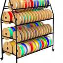 Deemasiii Storage Rack, Rolling 3D Printer Spool Holder stand, Heavy Duty Metal Shelf for ABS/PLA/TPU/Nylon, 3D Printing Accessories for Studio Office Workshop (Store 90PCS Filament Storage Rack)