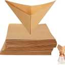 100 Count Pour Over Coffee Filters Compatible with Chemex 5-13 Cup, Unbleached, Disposable Squares Pre-Folded Paper Filter, No Paper Taste, for Pour-Over Coffeemaker Drippers