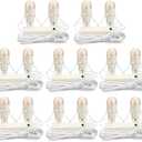 Roowest 8 Pack Accessory Cord with 2 LED Light Bulbs 6 Ft Warm Light Accessories for Halloween Christmas Village House Decorations Indoor DIY Crafts Salt Lamp Pumpkin Lights Decors