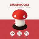 Unique Mushroom Design Cat Scratching Post - Sisal-Wrapped, Ideal for Medium and Small Cats, No Assembly Required Cat Stuff Cat Tree Tower Cat Toys (Short)
