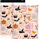 100Pcs Halloween Poly Mailers 10 x 13 Inch Pink Cartoon Spooky Pumpkin Spiderweb Packaging Bags Self Seal Mailing Envelope Bags for Small Business Clothing