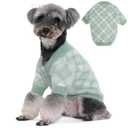 Dog Sweater, Sweaters for Small Dogs, Warm Soft Pet Clothes for Puppy, Medium Large Cat, Dogs Girl or Boy, Dog Shirt for Winter Christmas (Green, X-Small)