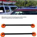36.22inch Universal Car Rooftop Crossbar Luggage Carrier Bar Fits for 4 or 5 Door Vehicles, Steel Tube Lightweight Suction Cup Installation, Increase Load Space Support for 220lbs