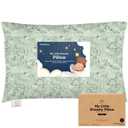 KeaBabies Toddler Pillow with Pillowcase, Jumbo 14X20 - Soft Organic Cotton Toddler Pillows for Sleeping - Machine Washable - Perfect for Travel, Toddler Bed Set (DinoDood)