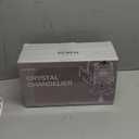 Plug in Chandelier Mini Crystal Chandelier White Retro Small Chandeliers Ceiling Light for Girls Bedroom,Farmhouse Plug in Pendant Light for Kitchen Island Bathroom Dining Room Closet (Brown)