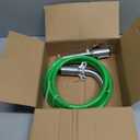 7 Way ABS Cord, 12FT 7 Way Coiled Trailer Cord, Heavey Duty Electrical Power Cable for Semi Truck Tractors - Green