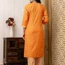 JG JAI GOVINDAM Indian Kurtis for Women Salwar Kameez Suit Set Indian Dresses Chikankari White Kurti Pant & Dupatta Set (Orange, XXL)
